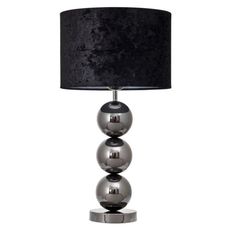 Настольная лампа с текстильными плафонами чёрного цвета MODELUX 701-01 BK