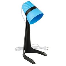 Настольная лампа с арматурой чёрного цвета, пластиковыми плафонами Uniel ULO-K22 D-E14-A BLACK-BLUE