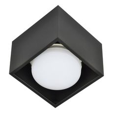 Точечный светильник с металлическими плафонами чёрного цвета Fametto DLC-S609 GX53 BLACK