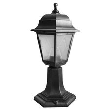 Светильник для уличного освещения с арматурой чёрного цвета, пластиковыми плафонами Uniel UUL-A01F 60W-E27 IP44 BLACK SILVER