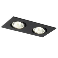 Точечный светильник с арматурой чёрного цвета, металлическими плафонами Simple Story 2076-LED24DLB
