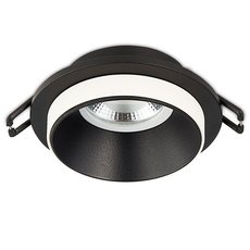Точечный светильник с арматурой белого цвета, плафонами чёрного цвета Simple Story 2066-1DLBW