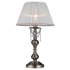 Настольная лампа с арматурой бронзы цвета, текстильными плафонами Maytoni RC305-TL-01-R