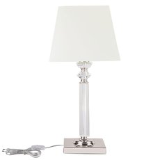 Настольная лампа с арматурой хрома цвета, плафонами белого цвета Maytoni MOD019TL-01CH