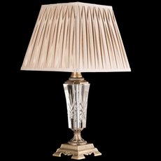 Настольная лампа с арматурой бронзы цвета, текстильными плафонами CHIARO 619030301