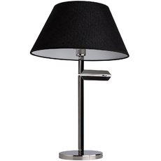 Настольная лампа с арматурой хрома цвета, плафонами чёрного цвета MW-LIGHT 630030201