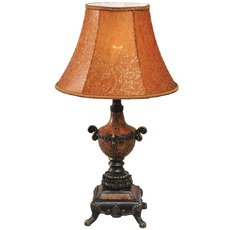 Настольная лампа с текстильными плафонами коричневого цвета CHIARO 254031601