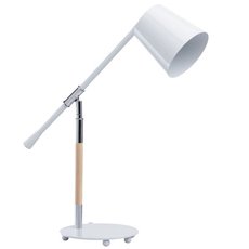 Настольная лампа с арматурой белого цвета, металлическими плафонами MW-LIGHT 680030201
