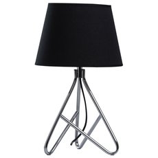 Настольная лампа с арматурой хрома цвета, плафонами чёрного цвета MW-LIGHT 446030801
