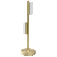Настольная лампа с арматурой золотого цвета, плафонами белого цвета DeMarkt 704035602