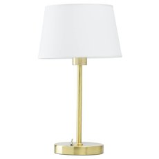 Настольная лампа с арматурой золотого цвета, плафонами белого цвета DeMarkt 634032401