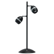 Настольная лампа с арматурой чёрного цвета, металлическими плафонами DeMarkt 704030302