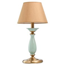 Настольная лампа с арматурой бронзы цвета, текстильными плафонами MW-LIGHT 713030401