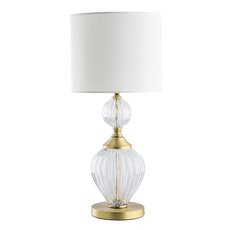 Настольная лампа с арматурой бронзы цвета, плафонами белого цвета CHIARO 619031101