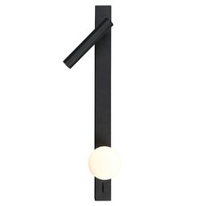 Бра с арматурой чёрного цвета, плафонами белого цвета Arte Lamp A2172AP-2BK