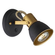 Спот с арматурой чёрного цвета, металлическими плафонами Arte Lamp A1677AP-1GO