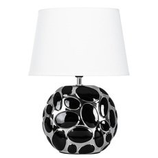 Настольная лампа с арматурой чёрного цвета, текстильными плафонами Arte Lamp A4063LT-1CC