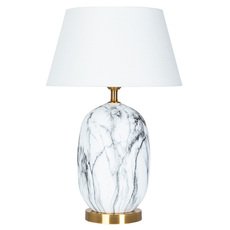 Настольная лампа с текстильными плафонами белого цвета Arte Lamp A4061LT-1PB