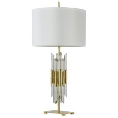 Настольная лампа с арматурой золотого цвета, плафонами белого цвета MAK interior WTL1072-T400GD