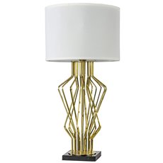Настольная лампа с арматурой золотого цвета, плафонами белого цвета MAK interior WTL1074-T400GD-WH