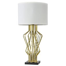 Настольная лампа с арматурой золотого цвета, плафонами белого цвета MAK interior WTL1074-T350GD-WH