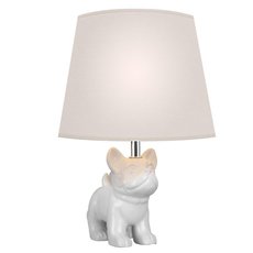 Настольная лампа с арматурой белого цвета, текстильными плафонами Ritter 52703 9