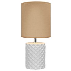 Настольная лампа с арматурой белого цвета, текстильными плафонами Ritter 52705 3