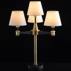 Настольная лампа с арматурой бронзы цвета, текстильными плафонами MW-LIGHT 700033604