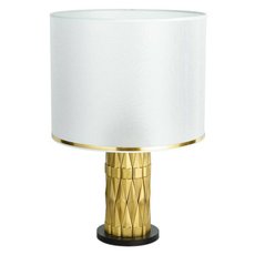 Настольная лампа с арматурой золотого цвета, плафонами белого цвета L ARTE LUCE L31434