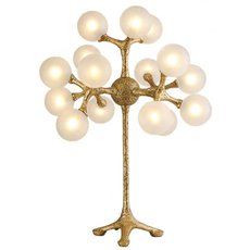 Настольная лампа с арматурой латуни цвета, плафонами белого цвета L ARTE LUCE L04631