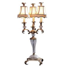 Настольная лампа с арматурой латуни цвета, текстильными плафонами L ARTE LUCE L01662