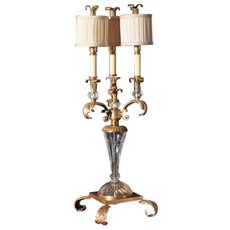 Настольная лампа с арматурой латуни цвета, текстильными плафонами L ARTE LUCE L01638