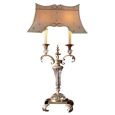 Настольная лампа с арматурой латуни цвета, текстильными плафонами L ARTE LUCE L01634