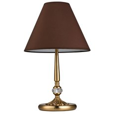 Настольная лампа с арматурой бронзы цвета, текстильными плафонами Maytoni RC0100-TL-01-R