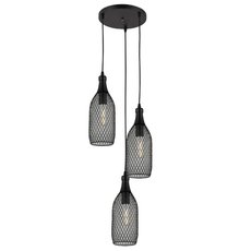 Светильник с арматурой чёрного цвета, металлическими плафонами Rivoli 5074-203