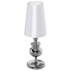 Настольная лампа с арматурой хрома цвета, плафонами белого цвета Garda Decor K2TK2059S-WH