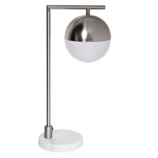 Настольная лампа с арматурой никеля цвета, плафонами белого цвета Garda Decor 91GH-T01