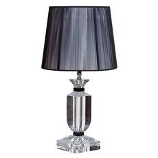 Настольная лампа с текстильными плафонами чёрного цвета Garda Decor X381216