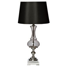 Настольная лампа с арматурой хрома цвета, текстильными плафонами Garda Decor 22-87454