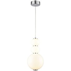 Светильник с арматурой хрома цвета, плафонами белого цвета Velante 244-106-03