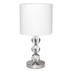 Настольная лампа с текстильными плафонами белого цвета Garda Decor 22-86654