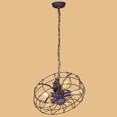 Светильник с арматурой коричневого цвета, металлическими плафонами Loft House P-317