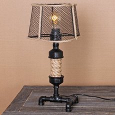 Настольная лампа с арматурой чёрного цвета, плафонами чёрного цвета Loft House T-97