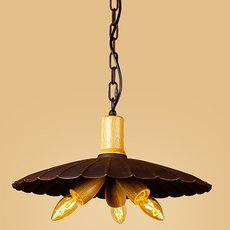 Светильник с арматурой коричневого цвета, металлическими плафонами Loft House P-143