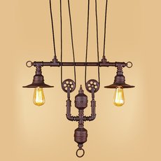 Светильник с арматурой коричневого цвета, металлическими плафонами Loft House P-103