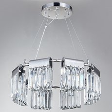 Светильник с хрустальными плафонами прозрачного цвета Newport 4208/C chrome