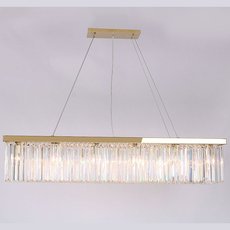 Светильник с хрустальными плафонами прозрачного цвета Newport 10116+6/S gold