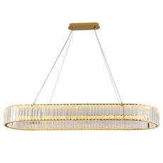 Светильник с хрустальными плафонами прозрачного цвета Newport 8445/120 oval gold NEW