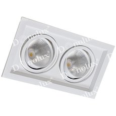 Точечный светильник с арматурой белого цвета, металлическими плафонами Donolux DL18893/02 White SQ