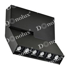 Точечный светильник с металлическими плафонами чёрного цвета Donolux DL18786/06C Black